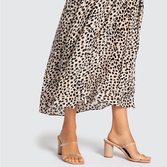 Dolce Vita Clear Double Strap Snake Print Heel Sandals Size 9.5 - Picture 15 of 16